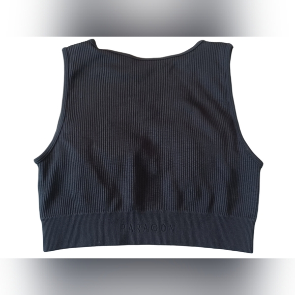 Paragon Black Ribbed Workout Athleisure Yoga Tank Top - Picture 5 of 9